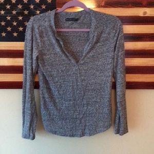 Heather Grey Abercrombie Cotton Blouse - M